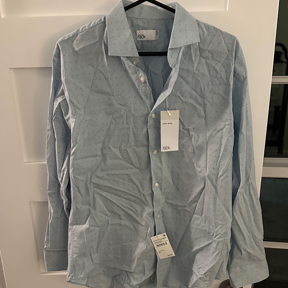 Nordstrom Men's Sky Blue Dotted Shirt